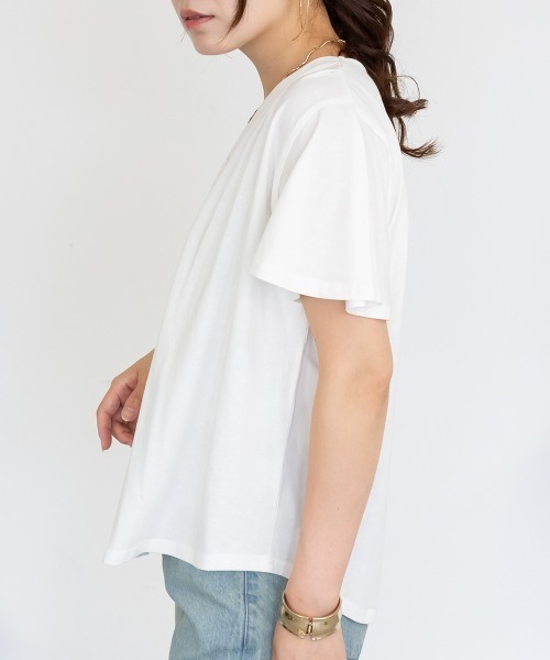 RCD(アールシーディー)の「ブラウス風タックスキッパー半袖Tシャツ(Tシャツ/カットソー・レディース・ホワイト/モカ/グレイッシュベージュ/ブラック/チャコールグレー・LL~3L/4L~5L/M-L)」の20枚目の写真