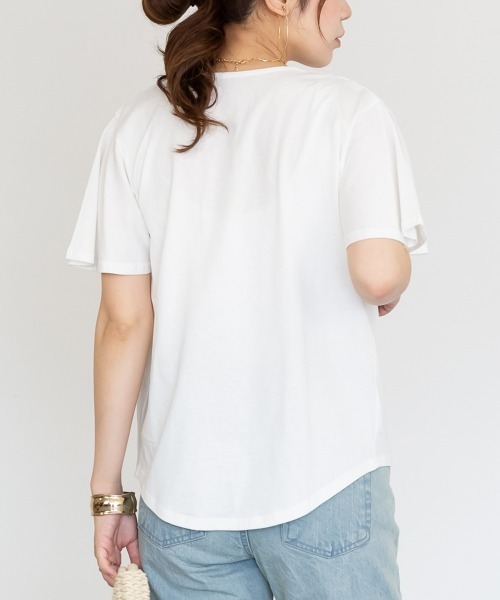 RCD(アールシーディー)の「ブラウス風タックスキッパー半袖Tシャツ(Tシャツ/カットソー・レディース・ホワイト/モカ/グレイッシュベージュ/ブラック/チャコールグレー・LL~3L/4L~5L/M-L)」の19枚目の写真