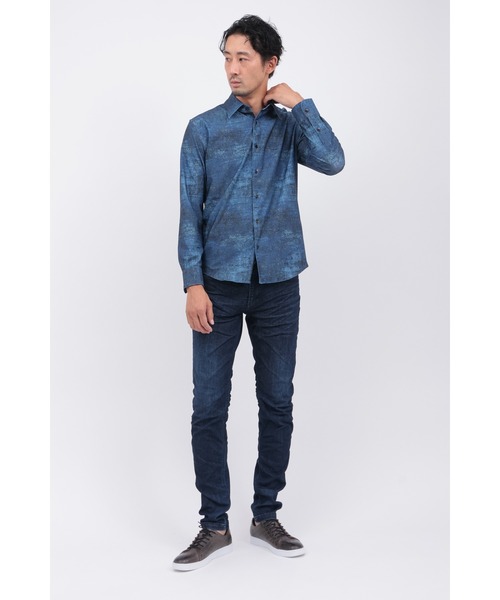 HIGH STREET（ハイストリート）の「ﾊｲﾃﾝｼｮﾝﾊﾟﾃｨｰﾅﾌﾟﾘﾝﾄｼｬﾂ（シャツ/ブラウス・メンズ・ネイビー・L/M/LL/S）」の8枚目の写真