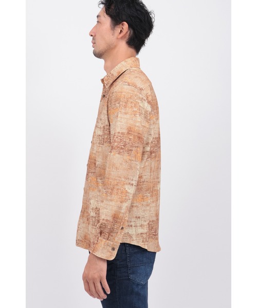 HIGH STREET（ハイストリート）の「ﾊｲﾃﾝｼｮﾝﾊﾟﾃｨｰﾅﾌﾟﾘﾝﾄｼｬﾂ（シャツ/ブラウス・メンズ・ネイビー・L/M/LL/S）」の5枚目の写真