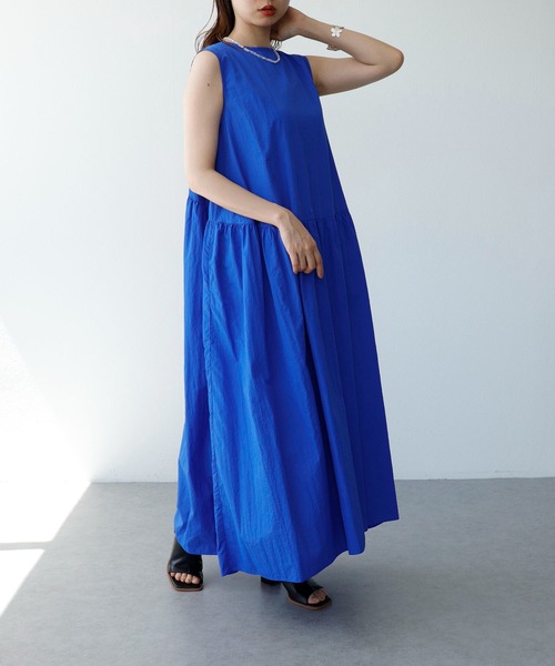 Cepica（セピカ）の「ナイロンウエストギャザー両前ワンピース（ワンピース・レディース・ピンク/ブルー・FREE）」の11枚目の写真