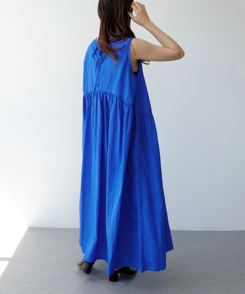 Cepica（セピカ）の「ナイロンウエストギャザー両前ワンピース（ワンピース・レディース・ピンク/ブルー・FREE）」の10枚目の写真