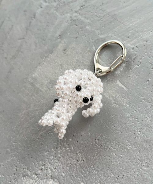 Me%(ミィパーセント)の「DOGビーズキーチャーム 497849(キーホルダー・レディース・ホワイト/その他1/ブルー系その他・FREE)」の16枚目の写真