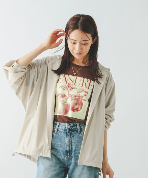 GLOBAL WORK（グローバルワーク）の「遮熱撥水パーカー/495704（マウンテンパーカー・レディース・ブラック/ブラウン/ベージュ・LARGE/MEDIUM）」の3枚目の写真