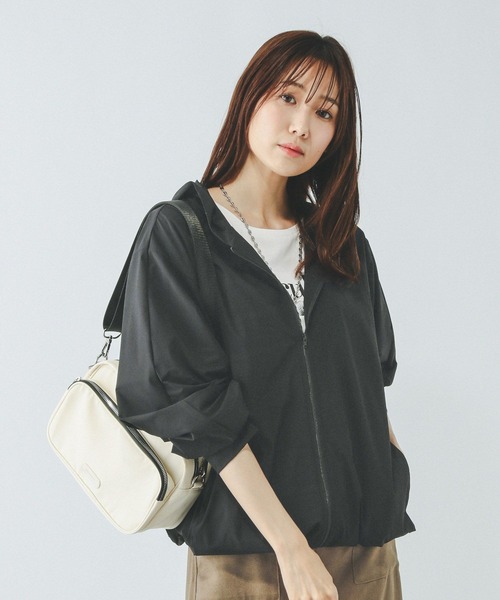 GLOBAL WORK（グローバルワーク）の「遮熱撥水パーカー/495704（マウンテンパーカー・レディース・ブラック/ブラウン/ベージュ・LARGE/MEDIUM）」の4枚目の写真