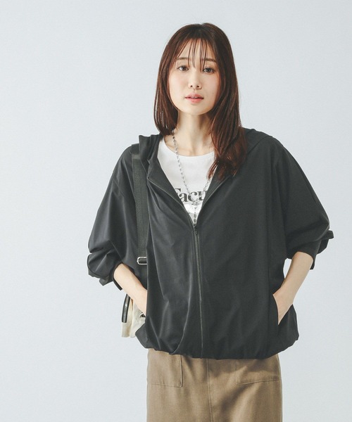 GLOBAL WORK（グローバルワーク）の「遮熱撥水パーカー/495704（マウンテンパーカー・レディース・ブラック/ブラウン/ベージュ・LARGE/MEDIUM）」の6枚目の写真