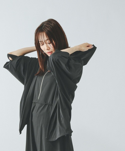 GLOBAL WORK（グローバルワーク）の「遮熱撥水パーカー/495704（マウンテンパーカー・レディース・ブラック/ブラウン/ベージュ・LARGE/MEDIUM）」の10枚目の写真