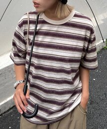 CIAOPANIC TYPY | 【UNISEX】ヴィンテージライクマルチボーダーTEE(Tシャツ/カットソー)
