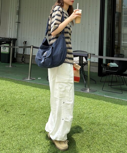 CIAOPANIC TYPY（チャオパニックティピー）の「■【UNISEX】ヴィンテージライクマルチボーダーTEE（Tシャツ/カットソー・レディース・グリーン/ボルドー/グレー/ネイビー・MEDIUM/LARGE）」の17枚目の写真