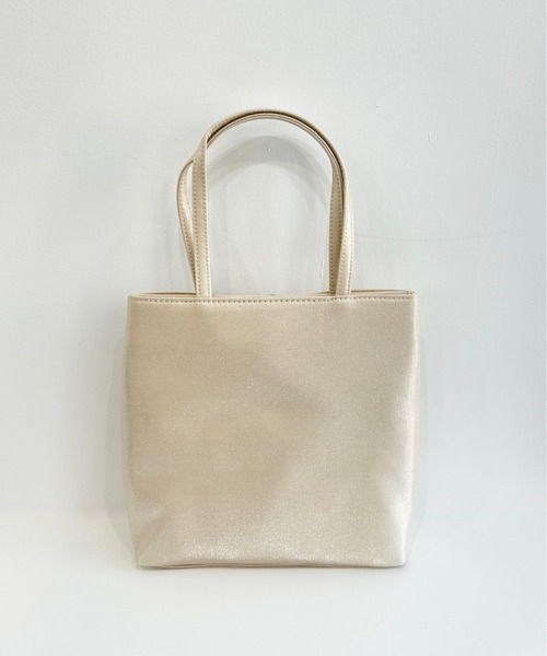 Cupid Heart(キューピッドハート)の「【Cupid Heart】結婚式用!リボンサテントートバッグ(エコバッグ/サブバッグ・レディース・ベージュ/シルバー/ブラック・MEDIUM)」の20枚目の写真