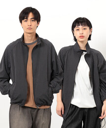 Purple&Yellow | サッカーストライプブルゾン(ブルゾン)