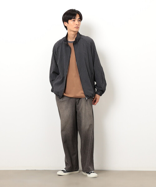 Purple&Yellow（パープルアンドイエロー）の「サッカーストライプブルゾン（ブルゾン・メンズ・ブラック・SMALL/MEDIUM/LARGE）」の2枚目の写真