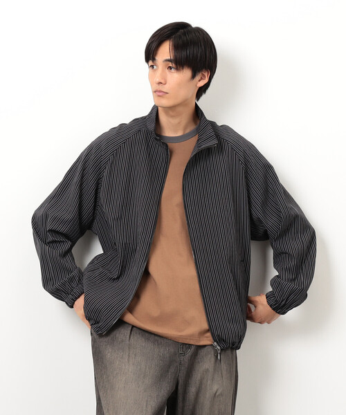 Purple&Yellow（パープルアンドイエロー）の「サッカーストライプブルゾン（ブルゾン・メンズ・ブラック・SMALL/MEDIUM/LARGE）」の5枚目の写真