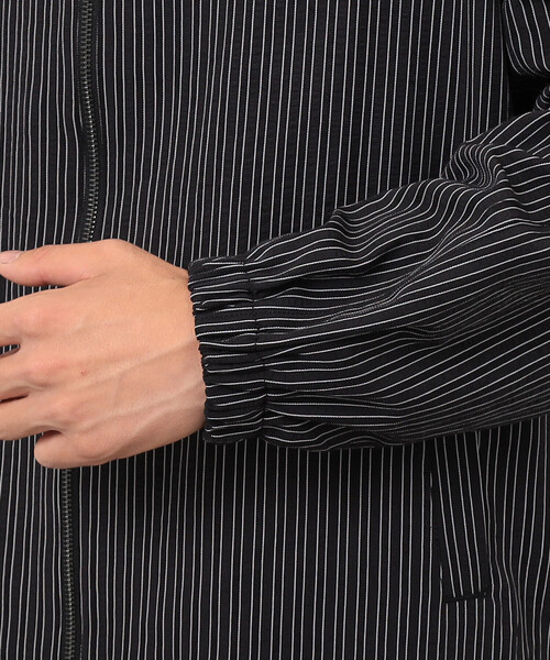 Purple&Yellow（パープルアンドイエロー）の「サッカーストライプブルゾン（ブルゾン・メンズ・ブラック・SMALL/MEDIUM/LARGE）」の22枚目の写真