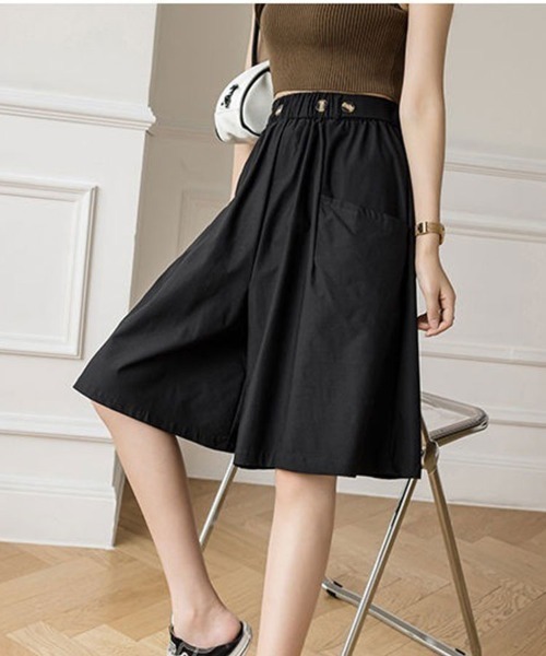 SallyLunn(サリーラン)の「ウエストボタンガウチョパンツ(その他パンツ・レディース・ブラック/ベージュ・LARGE/MEDIUM)」の7枚目の写真