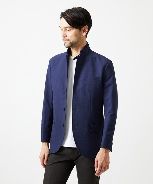 MICHEL KLEIN HOMME (ミッシェルクランオム)の「メッシュ調コンバーチブルジャケット(テーラードジャケット・メンズ・オフホワイト/ネイビー・MEDIUM/LARGE/X-LARGE)」の17枚目の写真