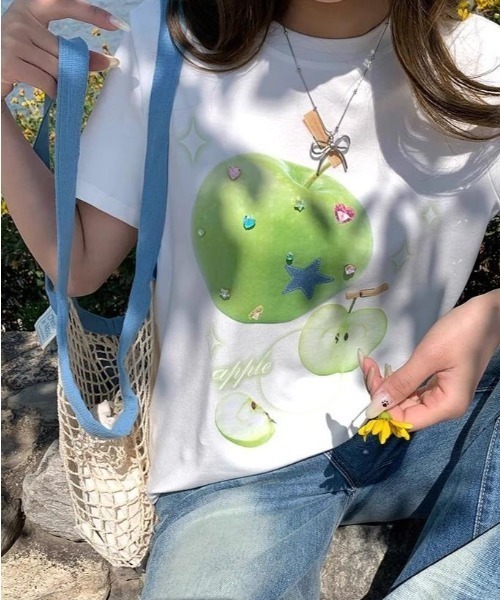 GEMEDA(ジェメダ)の「ロゴプリント リブフィットTシャツ(Tシャツ/カットソー・レディース・ホワイト/ブラック/ダークグレー/ホワイト系3/ホワイト系2/ホワイト系1/ネイビー/ブラック系・M)」の22枚目の写真