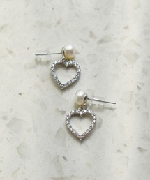 PICCIN | パール＆ハートピアス(ピアス（両耳用）)