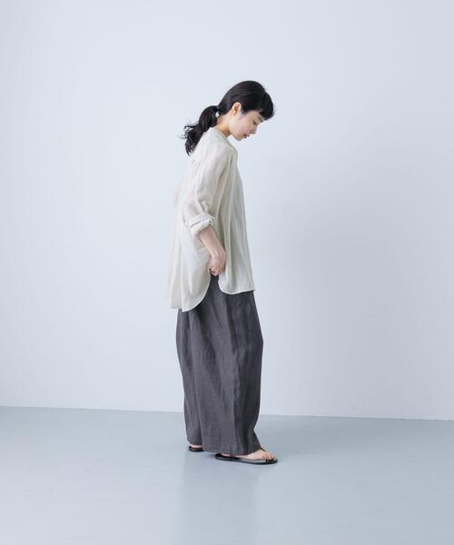 かぐれ（カグレ）の「バックタックワイドシャツ（シャツ/ブラウス・レディース・ピンク/ネイビー/グリーン系その他/グレー・FREE）」の8枚目の写真