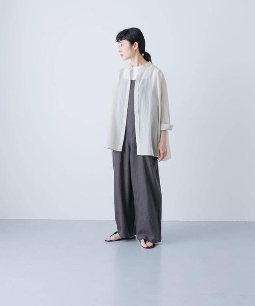 かぐれ（カグレ）の「バックタックワイドシャツ（シャツ/ブラウス・レディース・ピンク/ネイビー/グリーン系その他/グレー・FREE）」の10枚目の写真