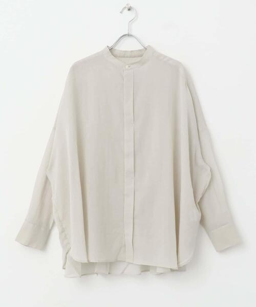 かぐれ(カグレ)の「バックタックワイドシャツ(シャツ/ブラウス・レディース・ピンク/ネイビー/グリーン系その他/グレー・FREE)」の6枚目の写真