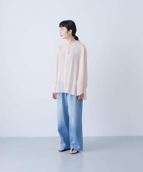 かぐれ(カグレ)の「バックタックワイドシャツ(シャツ/ブラウス・レディース・ピンク/ネイビー/グリーン系その他/グレー・FREE)」の12枚目の写真