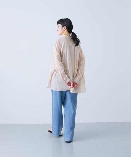 かぐれ(カグレ)の「バックタックワイドシャツ(シャツ/ブラウス・レディース・ピンク/ネイビー/グリーン系その他/グレー・FREE)」の16枚目の写真