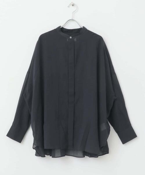 かぐれ(カグレ)の「バックタックワイドシャツ(シャツ/ブラウス・レディース・ピンク/ネイビー/グリーン系その他/グレー・FREE)」の7枚目の写真