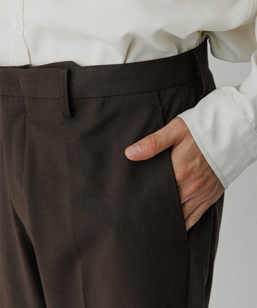 ADAM ET ROPE'（アダムエロペ）の「テーパード スラックス / セットアップ対応（スラックス・メンズ・ブラック/ダークブラウン/ブラウン系その他3・L/M/S）」の18枚目の写真