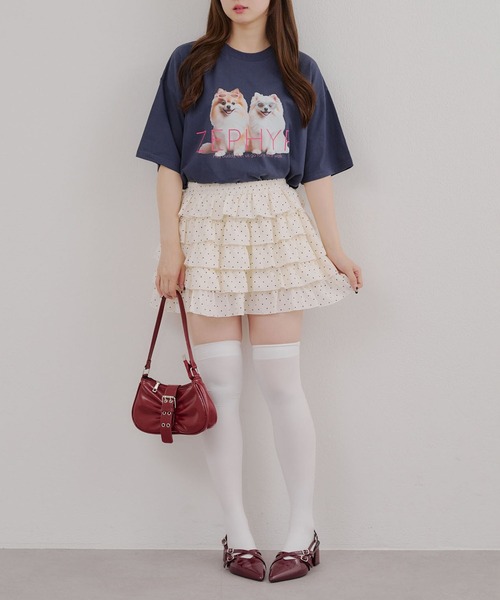 Another Branch olive des olive(アナザーブランチオリーブデオリーブ)の「犬メガネBigT(Tシャツ/カットソー・レディース・パープル/ネイビー/オフホワイト・FREE)」の14枚目の写真