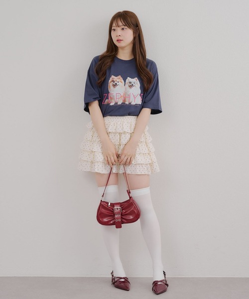 Another Branch olive des olive(アナザーブランチオリーブデオリーブ)の「犬メガネBigT(Tシャツ/カットソー・レディース・パープル/ネイビー/オフホワイト・FREE)」の17枚目の写真