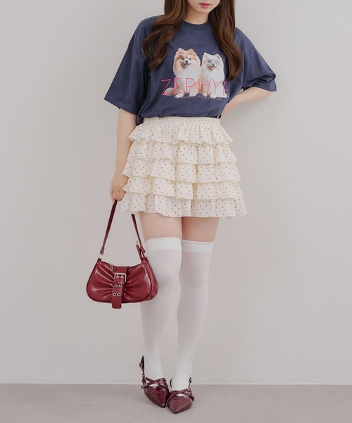 Another Branch olive des olive(アナザーブランチオリーブデオリーブ)の「犬メガネBigT(Tシャツ/カットソー・レディース・パープル/ネイビー/オフホワイト・FREE)」の18枚目の写真