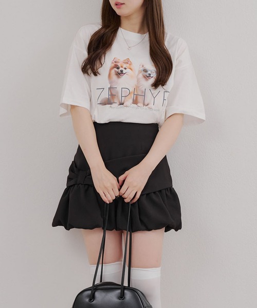 Another Branch olive des olive(アナザーブランチオリーブデオリーブ)の「犬メガネBigT(Tシャツ/カットソー・レディース・パープル/ネイビー/オフホワイト・FREE)」の9枚目の写真