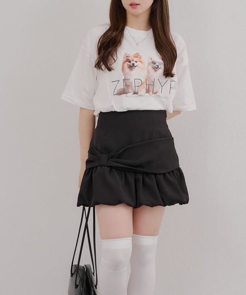 Another Branch olive des olive(アナザーブランチオリーブデオリーブ)の「犬メガネBigT(Tシャツ/カットソー・レディース・パープル/ネイビー/オフホワイト・FREE)」の7枚目の写真
