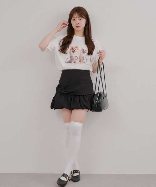 Another Branch olive des olive(アナザーブランチオリーブデオリーブ)の「犬メガネBigT(Tシャツ/カットソー・レディース・パープル/ネイビー/オフホワイト・FREE)」の10枚目の写真