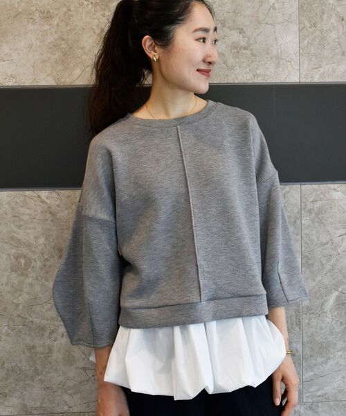 le.coeur blanc(ルクールブラン)の「TORRAZZO DONNAバルーン裾トップス(Tシャツ/カットソー・レディース・ベージュ/グレー・38)」の13枚目の写真
