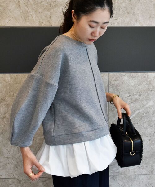 le.coeur blanc(ルクールブラン)の「TORRAZZO DONNAバルーン裾トップス(Tシャツ/カットソー・レディース・ベージュ/グレー・38)」の14枚目の写真