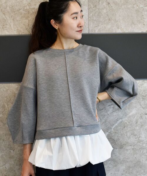 le.coeur blanc(ルクールブラン)の「TORRAZZO DONNAバルーン裾トップス(Tシャツ/カットソー・レディース・ベージュ/グレー・38)」の16枚目の写真