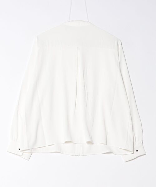 Honeys(ハニーズ)の「フリルブラウス(シャツ/ブラウス・レディース・ホワイト/ライトグレー/オレンジ/ネイビー/ラベンダー・3L/L/LL/M/S)」の6枚目の写真