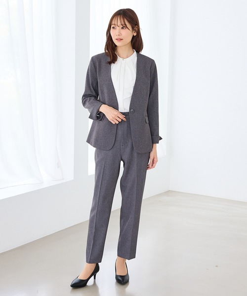 Honeys(ハニーズ)の「フリルブラウス(シャツ/ブラウス・レディース・ホワイト/ライトグレー/オレンジ/ネイビー/ラベンダー・3L/L/LL/M/S)」の8枚目の写真