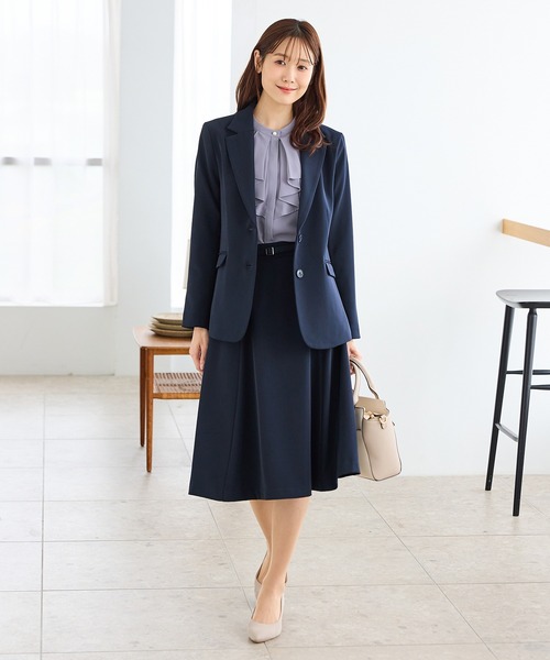 Honeys(ハニーズ)の「フリルブラウス(シャツ/ブラウス・レディース・ホワイト/ライトグレー/オレンジ/ネイビー/ラベンダー・3L/L/LL/M/S)」の13枚目の写真