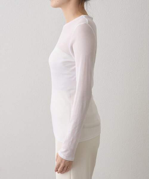 Whim Gazette（ウィムガゼット）の「フライスプルオーバー（Tシャツ/カットソー・レディース・オフホワイト/ブラック/ライトベージュ・FREE）」の4枚目の写真