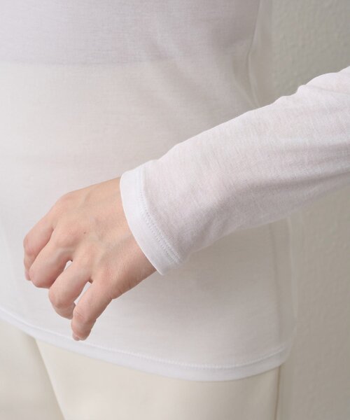 Whim Gazette（ウィムガゼット）の「フライスプルオーバー（Tシャツ/カットソー・レディース・オフホワイト/ブラック/ライトベージュ・FREE）」の7枚目の写真