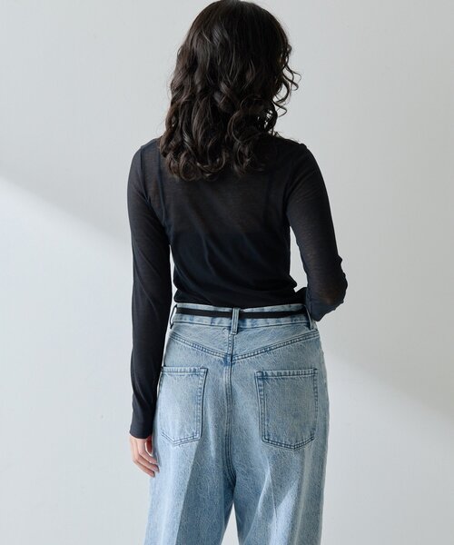 Whim Gazette（ウィムガゼット）の「フライスプルオーバー（Tシャツ/カットソー・レディース・オフホワイト/ブラック/ライトベージュ・FREE）」の16枚目の写真