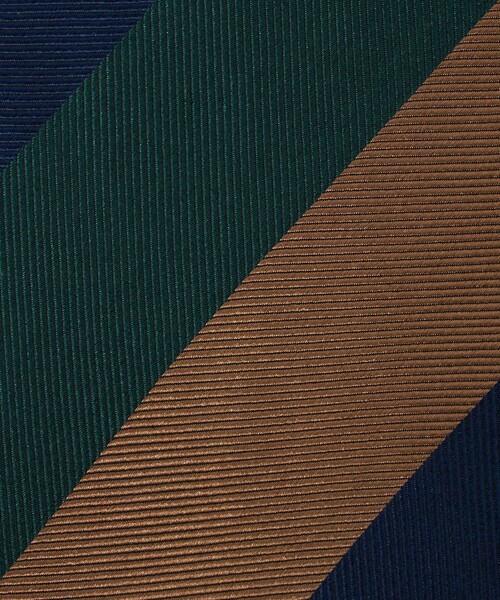 green label relaxing(グリーンレーベルリラクシング)の「GLR シルク① 8.0cm ストライプ1 ネクタイ(ネクタイ・メンズ・ネイビー/ベージュ・FREE)」の7枚目の写真