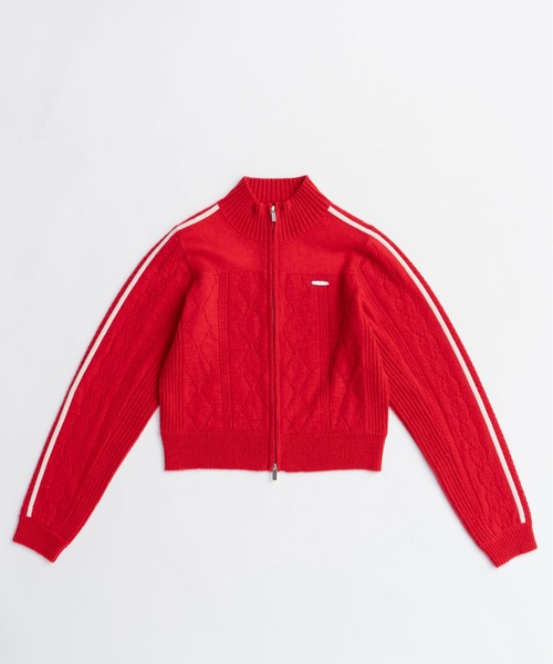 Openwork Knit Track Jacket/透かし編みニットトラックジャケット
