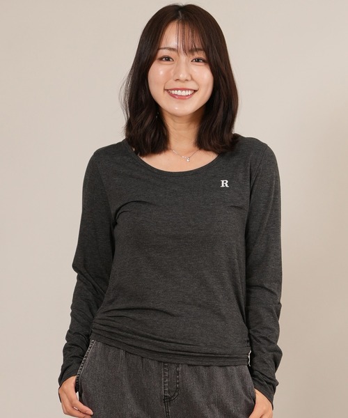 ムラサキスポーツ(ムラサキスポーツ)の「RIKKA FEMME/リッカファム ロンT ギャザー RF25FW02(Tシャツ/カットソー・レディース・ホワイト/グレー・M/L/S/M)」の12枚目の写真