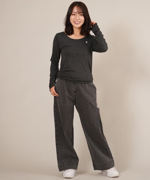 ムラサキスポーツ(ムラサキスポーツ)の「RIKKA FEMME/リッカファム ロンT ギャザー RF25FW02(Tシャツ/カットソー・レディース・ホワイト/グレー・M/L/S/M)」の14枚目の写真