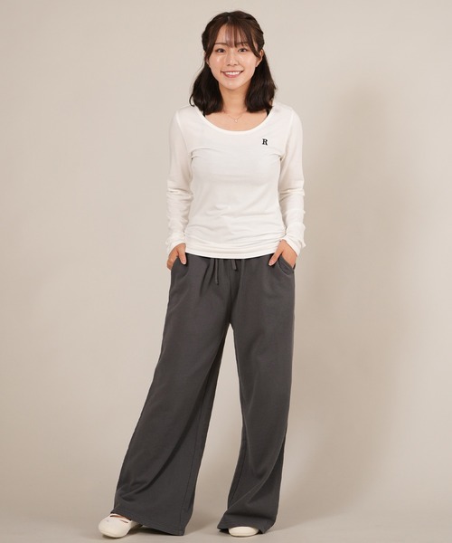 ムラサキスポーツ(ムラサキスポーツ)の「RIKKA FEMME/リッカファム ロンT ギャザー RF25FW02(Tシャツ/カットソー・レディース・ホワイト/グレー・M/L/S/M)」の10枚目の写真