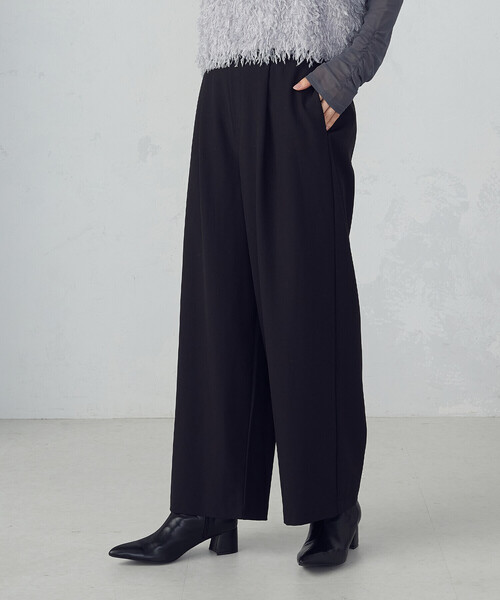 COMME CA ISM（コムサイズム）の「【美しいベーシックパンツ】ポリエステルレーヨンストレッチ　ワイドパンツ（その他パンツ・レディース・ブラック/ベージュ系その他/グレー系その他/チャコール・LARGE/MEDIUM/SMALL/X-SMALL/X-LARGE）」の19枚目の写真